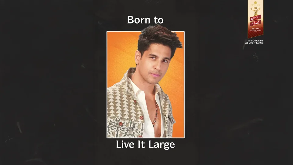 Royal Stag Packaged Drinking Water Collaborates with Sidharth Malhotra: A Story of How We Live It Large